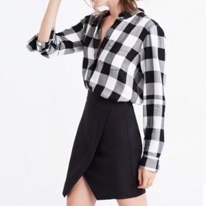 Madewell Faux Black Wrap Skirt